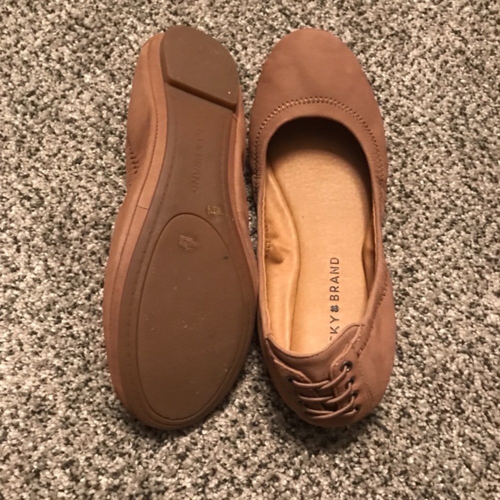 Lucky Brand Ballet Flats-Brown